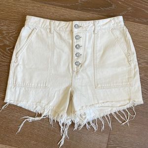 We the Free Jesse Carpenter White Denim Shorts 29